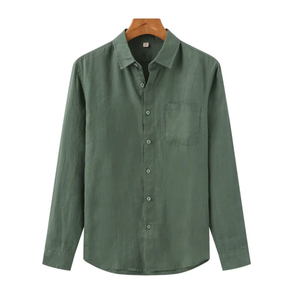 Camisa de Linho Manga Longa Old Money – Italy