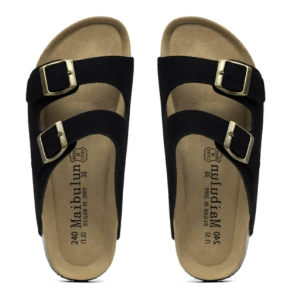 Sandália Birken Camurça - Preto
