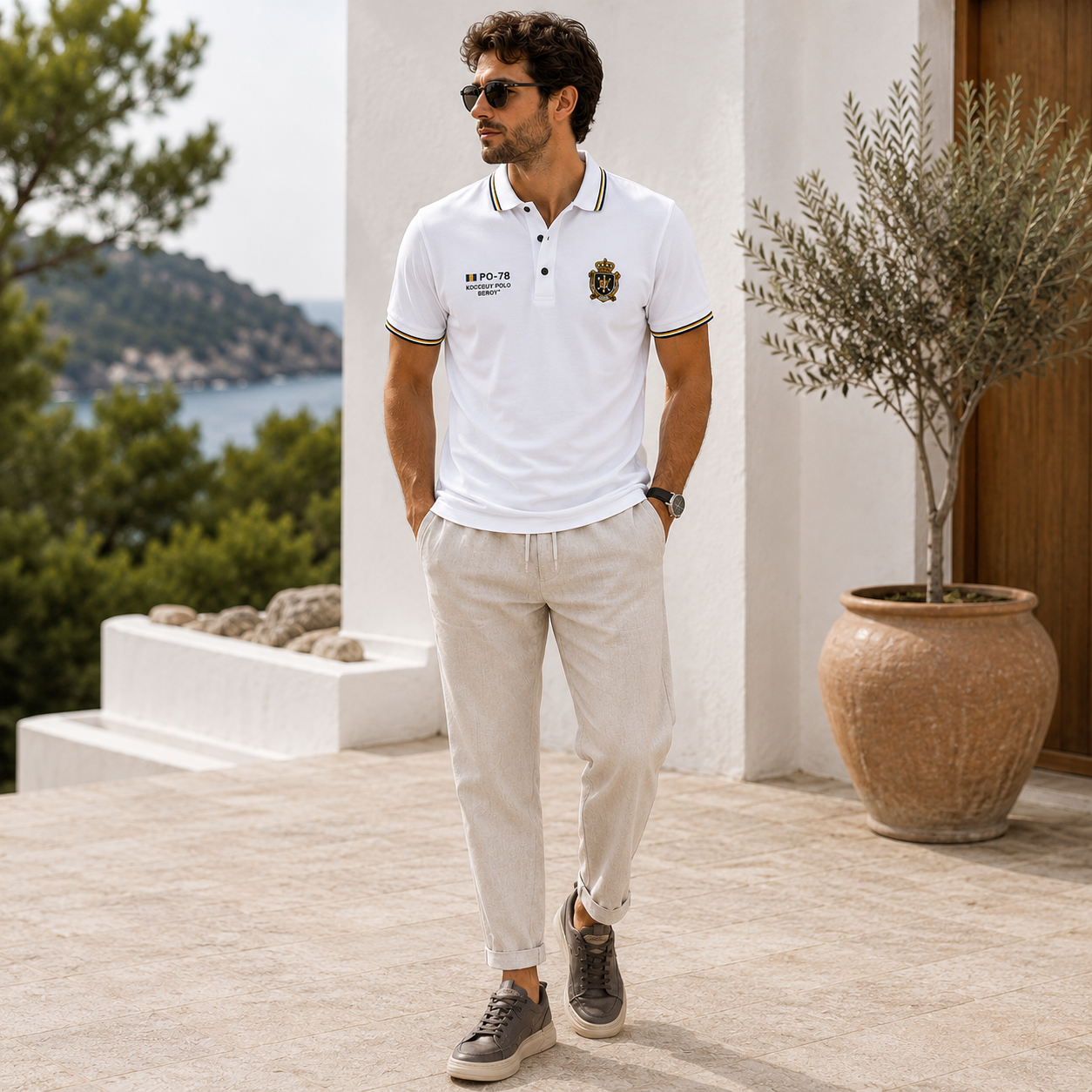 Tênis de Couro Casual Denim