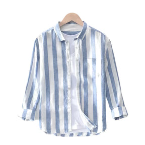 Camisa Listrada Copenhagen Casual com Bolsos e Botões