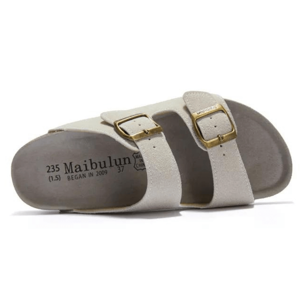 Sandália Birken Camurça - Creme