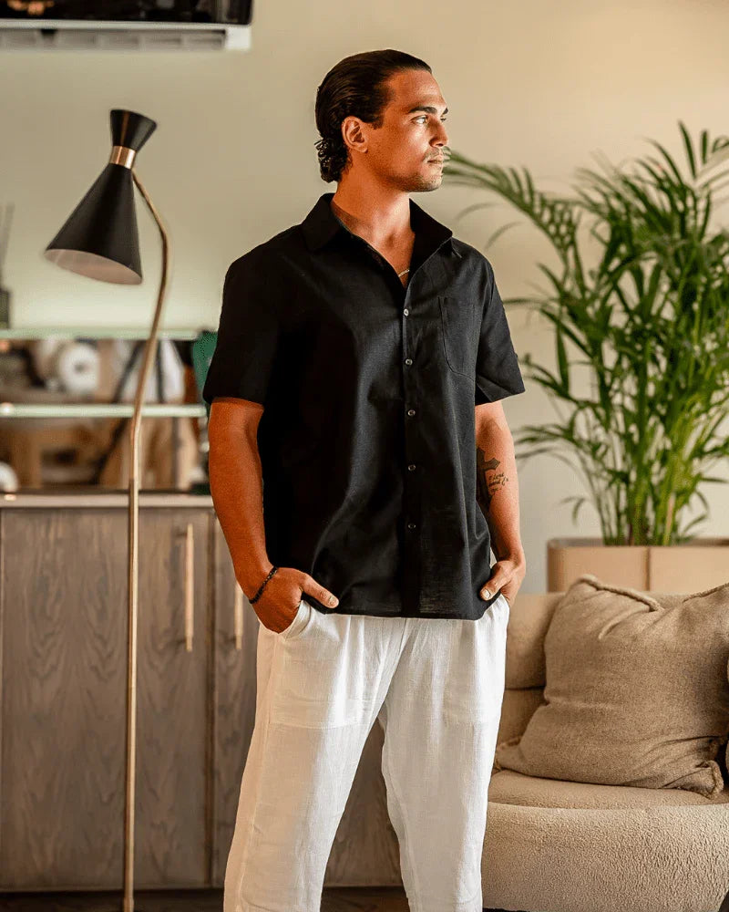 Búzios - Camisa de Linho Manga Curta